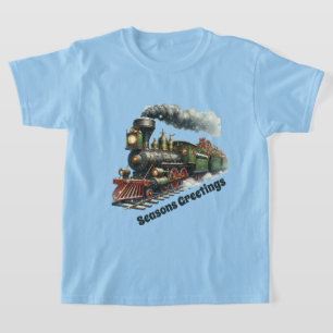 Boys Frohe Festtage fügen Text hinzu T-Shirt