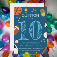 Boys Fun Sports Themed Kindergeburtstag Party