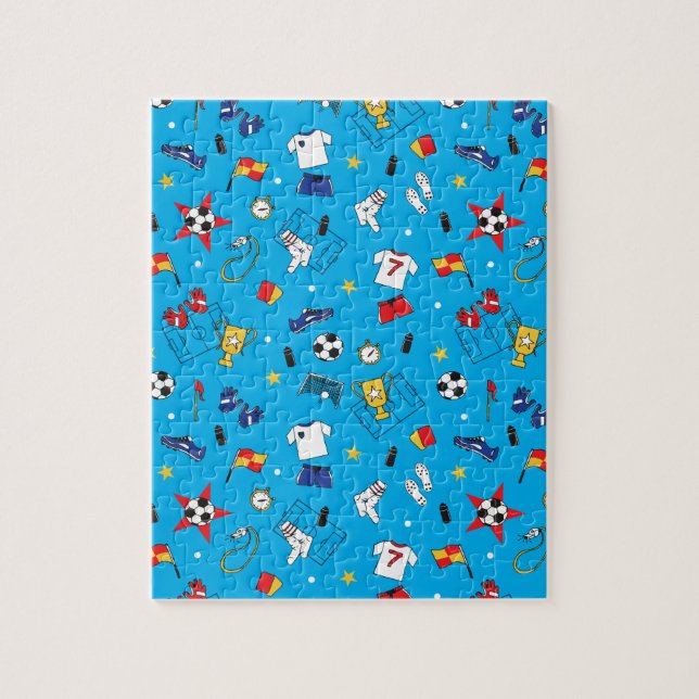 Boys Fußball Balls Football Pitch Players Kit Puzzle (Vertikal)