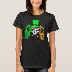 Boys Gamer Game Lucky Kleeblatt St Patricks Day II T-Shirt