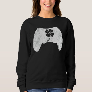 Boys Gamer Lucky Game Kleeblatt St Patricks Day Ir Sweatshirt