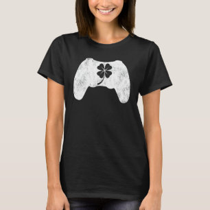 Boys Gamer Lucky Game Kleeblatt St Patricks Day Ir T-Shirt