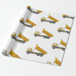 Boys Gelbes Dump Truck Geschenkpapier