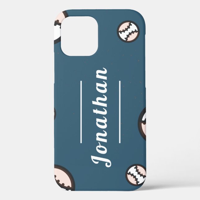 Boys Girls Baseball Personalisierte Spieler Namens Case-Mate iPhone Hülle (Rückseite)