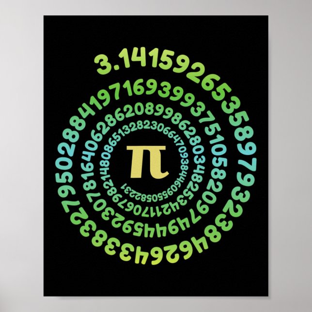 Boys Girls Pi Day Infinity Math Lover Nerd Geek Pi Poster (Vorne)
