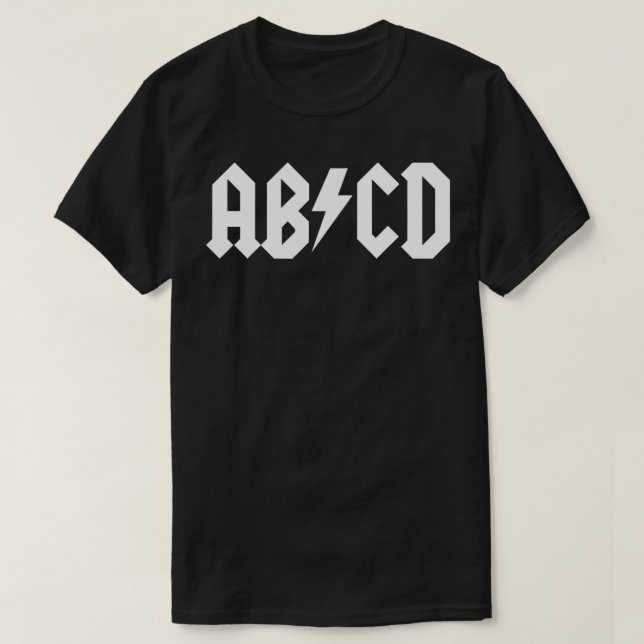 Boys Girls Teachers ABCD Rock Graphic back to Scho T-Shirt (Design vorne)