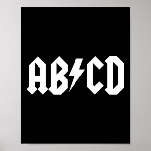 Boys Girls Teachers ABCD Rock Graphics zurück zu S Poster