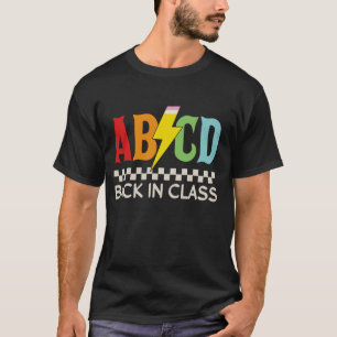 Boys Girls Teachers Rock Back to School ABCD Zurüc T-Shirt