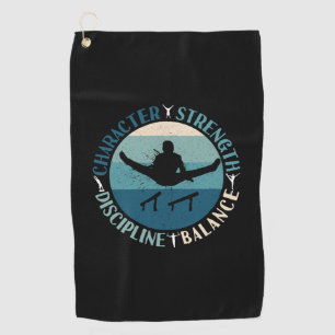 Boys Gymnastics Character Strength Discipline Golfhandtuch