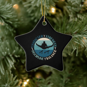 Boys Gymnastics Character Strength Discipline Keramik Ornament