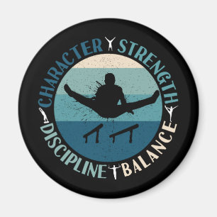 Boys Gymnastics Character Strength Discipline Magnet