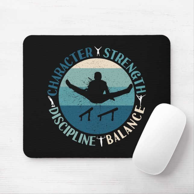 Boys Gymnastics Character Strength Discipline Mousepad (Mit Mouse)