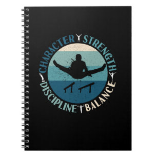 Boys Gymnastics Character Strength Discipline Notizblock