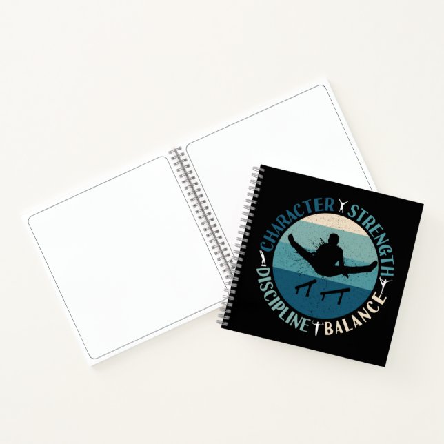 Boys Gymnastics Character Strength Discipline Notizbuch (Innenseite)