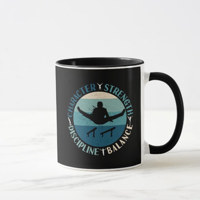 Boys Gymnastics Character Strength Discipline Tasse (Rechts)