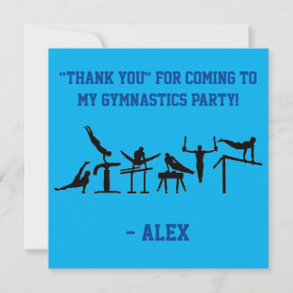 BOYS GYMNASTICS "DANK YOU" CARD DANKESKARTE