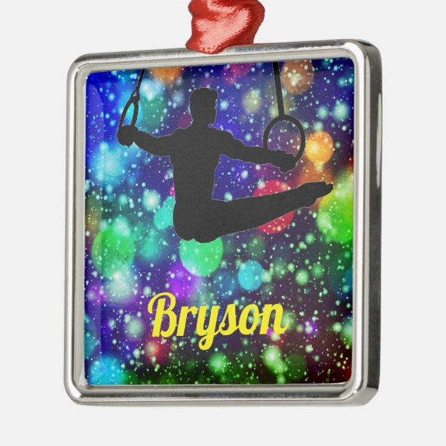 Boys Gymnastics Rings Ornament Aus Metall (Links)