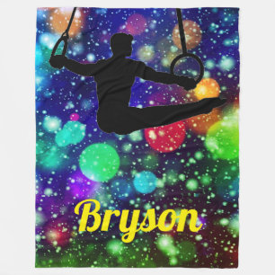 Boys Gymnastics Rings Personalisiert Fleecedecke