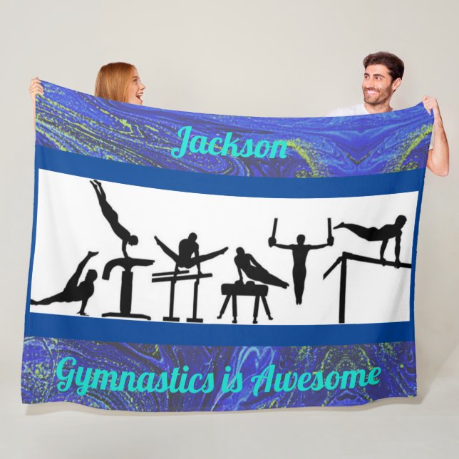 Boys Gymnastik ist Phantastisch Fleece Blanket (Beispiel)