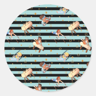 Boys Gymnastik Rings Parallel Bars Pommel Pferd Runder Aufkleber