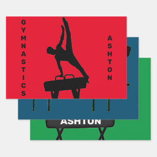 Boys Gymnastik Wrapping Paper Sheet Set Geschenkpapier Set