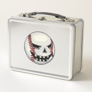 Boys Halloween Kürbislaterne Baseball Player Metall Brotdose
