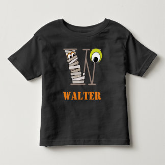 Boys HALLOWEEN Mummy Shirt w Initial W