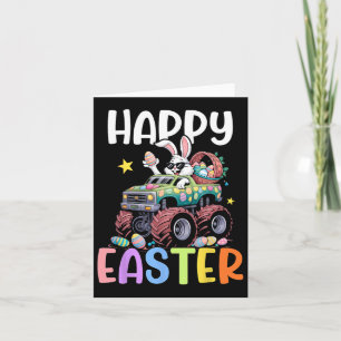 Boys Happy Ostermonster Truck Ostereier Bunny Karte