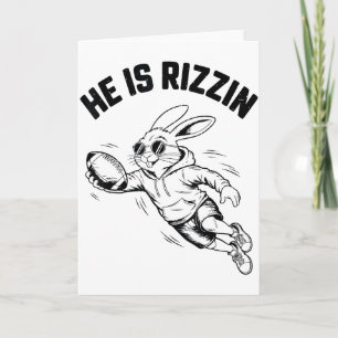 Boys He Is Risen Bunny Gesicht Sungles Football Os Karte