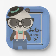 Boys Hipster Mister Panda Bear Geburtstag