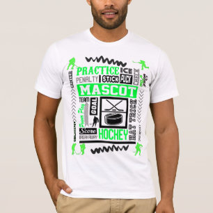 Boys Hockey Terminologie in Green T-Shirt