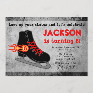 Boy's Ice Skate Extreme Geburtstag Einladung