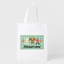 Boys Kariert Trick oder Treat Halloween Bag