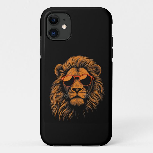 Boys Kids Funny Lion Animal Case-Mate iPhone Hülle (Rückseite)