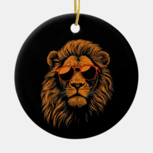 Boys Kids Funny Lion Animal Keramik Ornament
