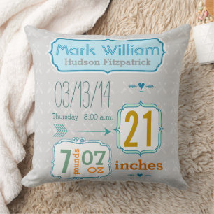 Boy's Kinderzimmer Room Baby Arrow Muster Kissen