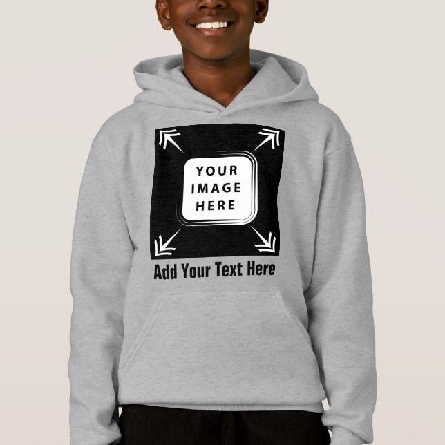 Boys Kleidung Bilder hinzufügen Vorlage Boys Kinde Hoodie (Vorderseite)