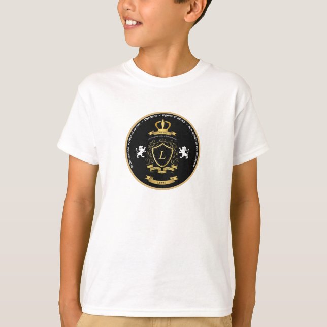 Boys Lewis Wappen T - Shirt (Vorderseite)