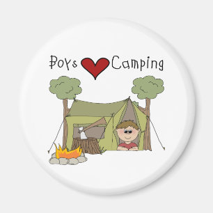 Boys Liebe Camping Magnet
