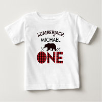 Boys Lumberjack Bear Arrows 1st Birthday T - Shirt