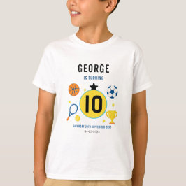 Boys Modern Sports Geburtstagsparty | Thema des Sp T-Shirt