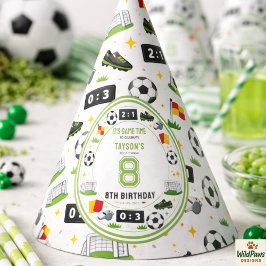 Boys Modern Sports Soccer Kids 8th Birthday Party Partyhütchen