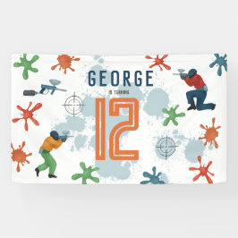 Boys Modernes Paintball Party Sports Kindergeburts Banner