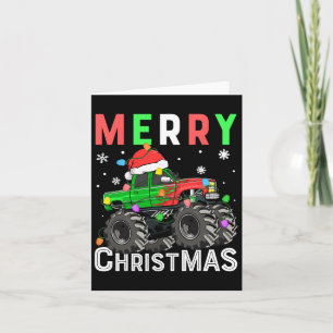 Boys Monster Truck Frohe Weihnachts-Weihnachtsmann Karte