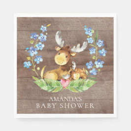 Boys Moose Baby Duschpapier Napkins Serviette