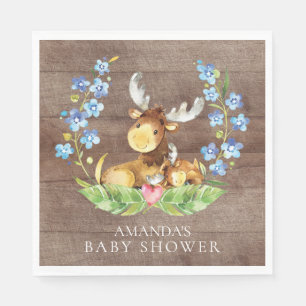 Boys Moose Baby Duschpapier Napkins Serviette