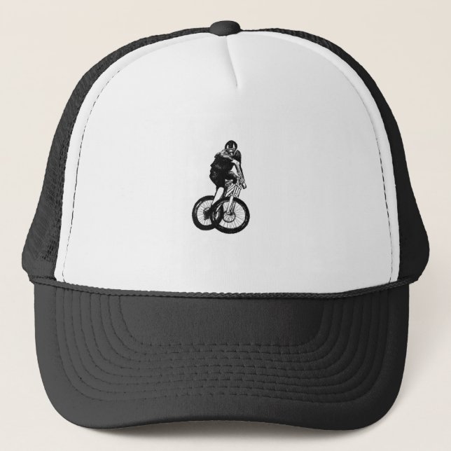 Boys Mountainbike T Shirt präsentiert MTB Truckerkappe (Vorderseite)