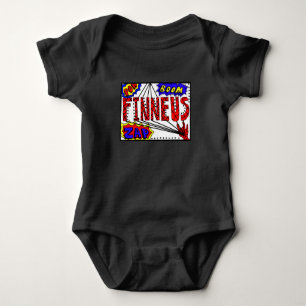 Boys Name Finneus Spider Web Super Power Baby Strampler