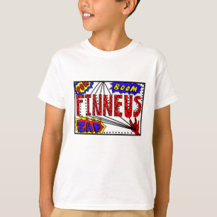 Boys Name Finneus Spider Web Super Power T-Shirt