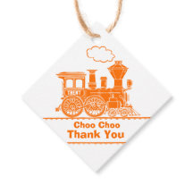 Boys name train loco orange weiß Geburtstag danke